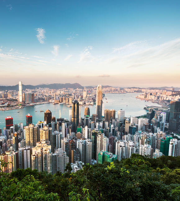 aerial view of hong kong